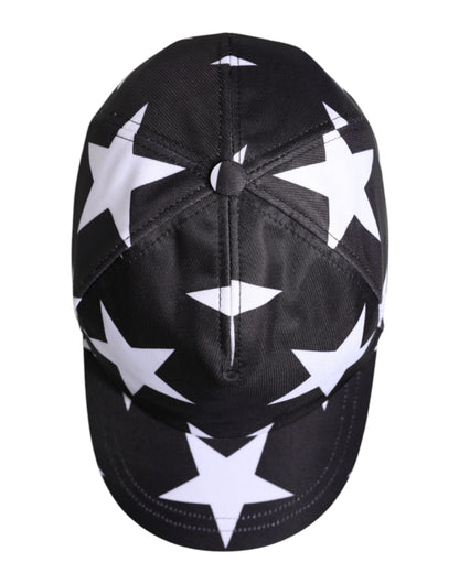 Dolce & Gabbana Black Star Print Polyester Baseball Cap