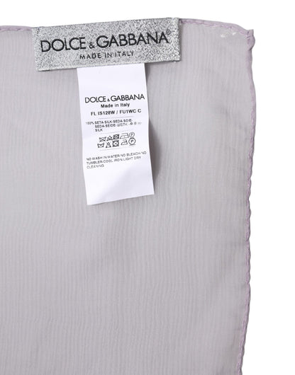 Dolce & Gabbana Purple Silk Rectangle Wrap Shawl Scarf