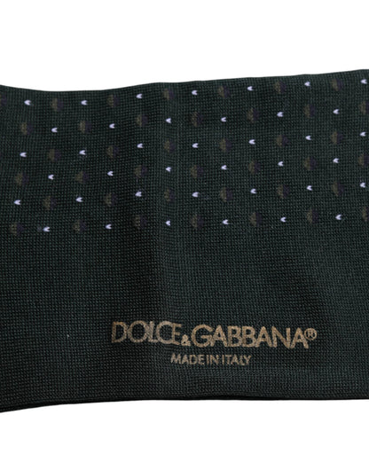 Dolce & Gabbana Black Polka Dots Cotton Mid Calf Socks