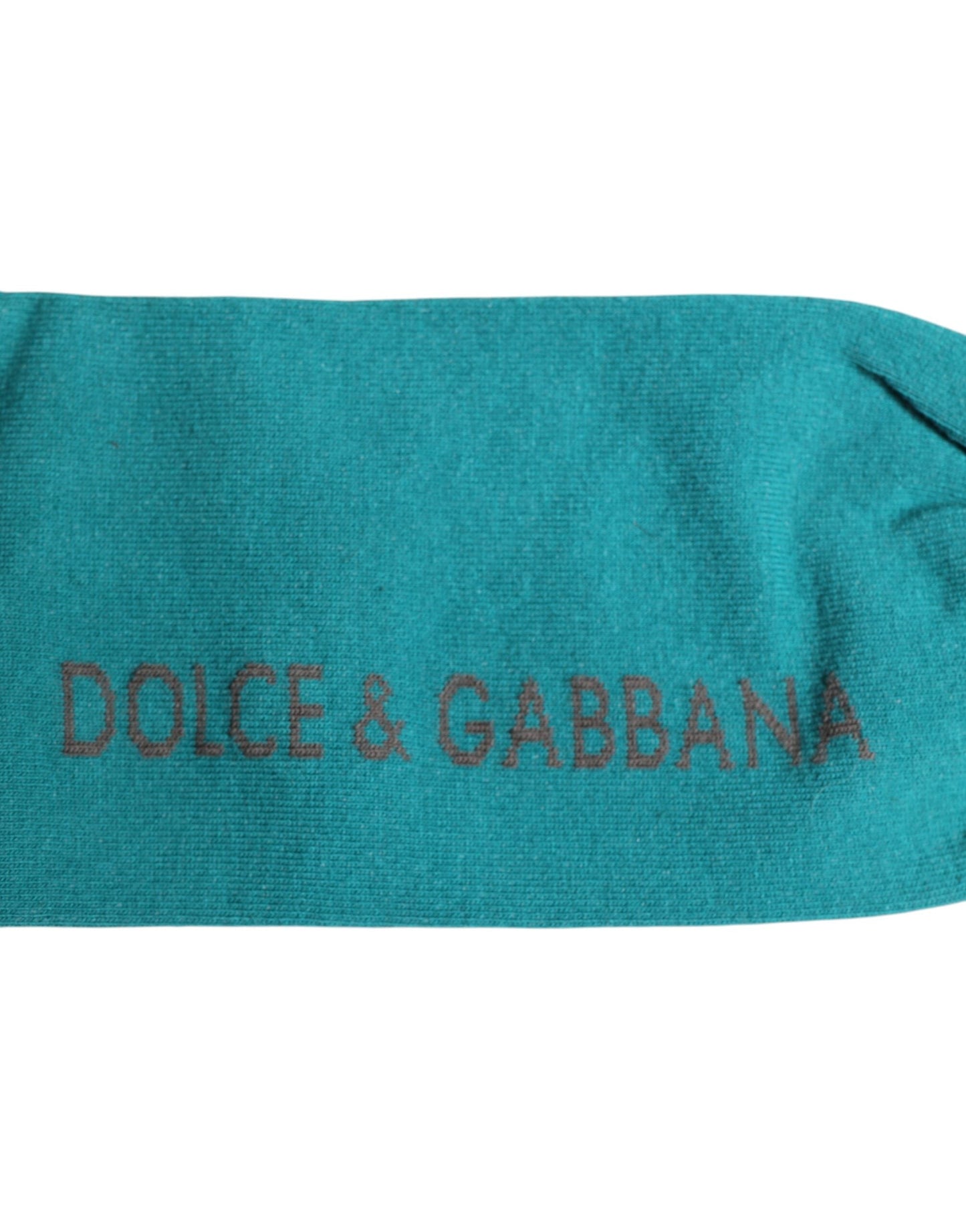 Dolce & Gabbana Green Gray Stretch DG Logo Mid Calf Socks