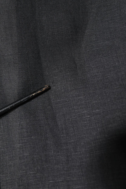 Dolce & Gabbana Black Linen Single Breasted Men Coat Blazer