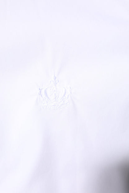 Dolce & Gabbana White Cotton GOLD Men Dress Formal Shirt
