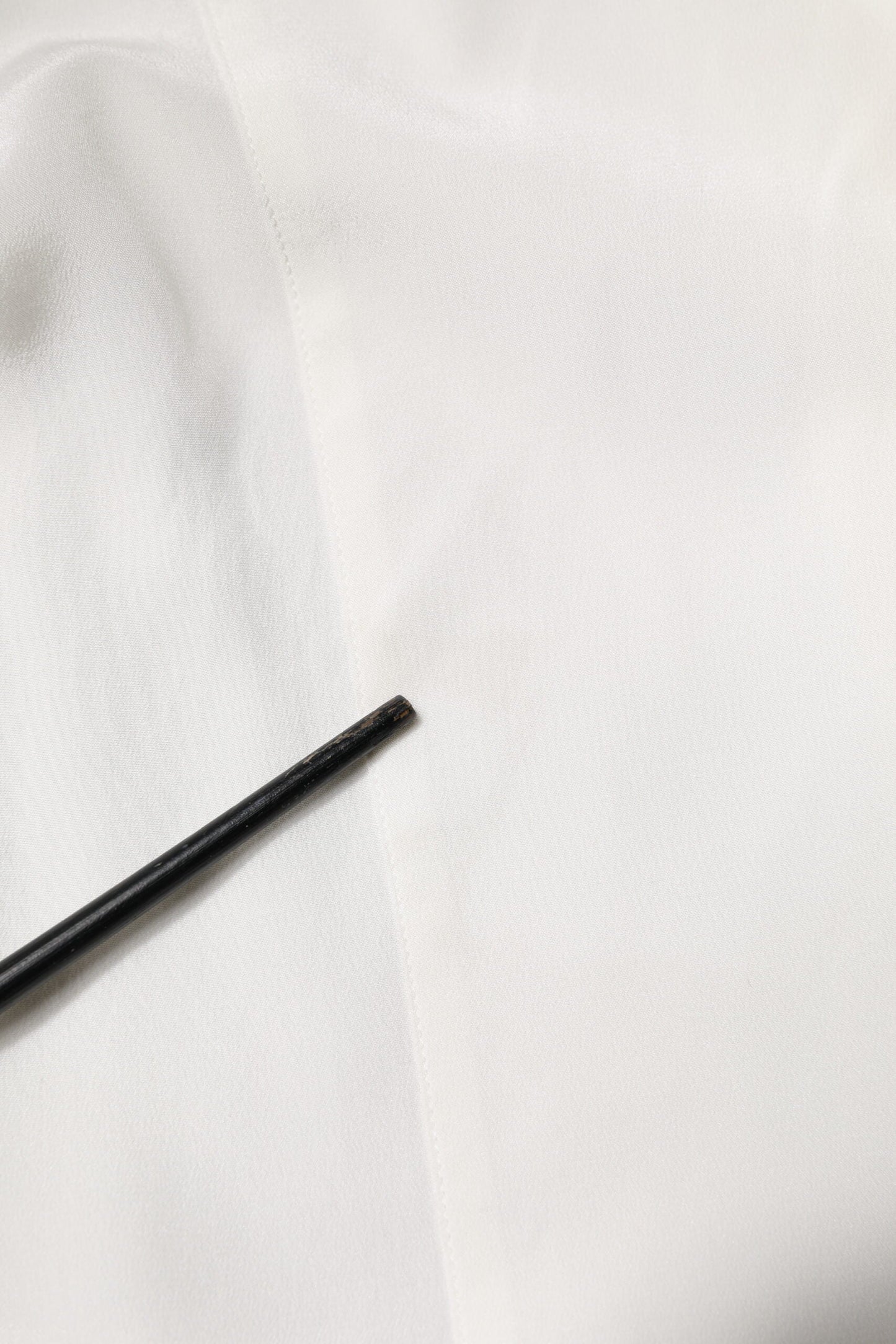 Dolce & Gabbana White Silk GOLD Dress Formal Collared Shirt