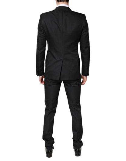 Dolce & Gabbana Black Single Breasted Formal 2 Piece Suit