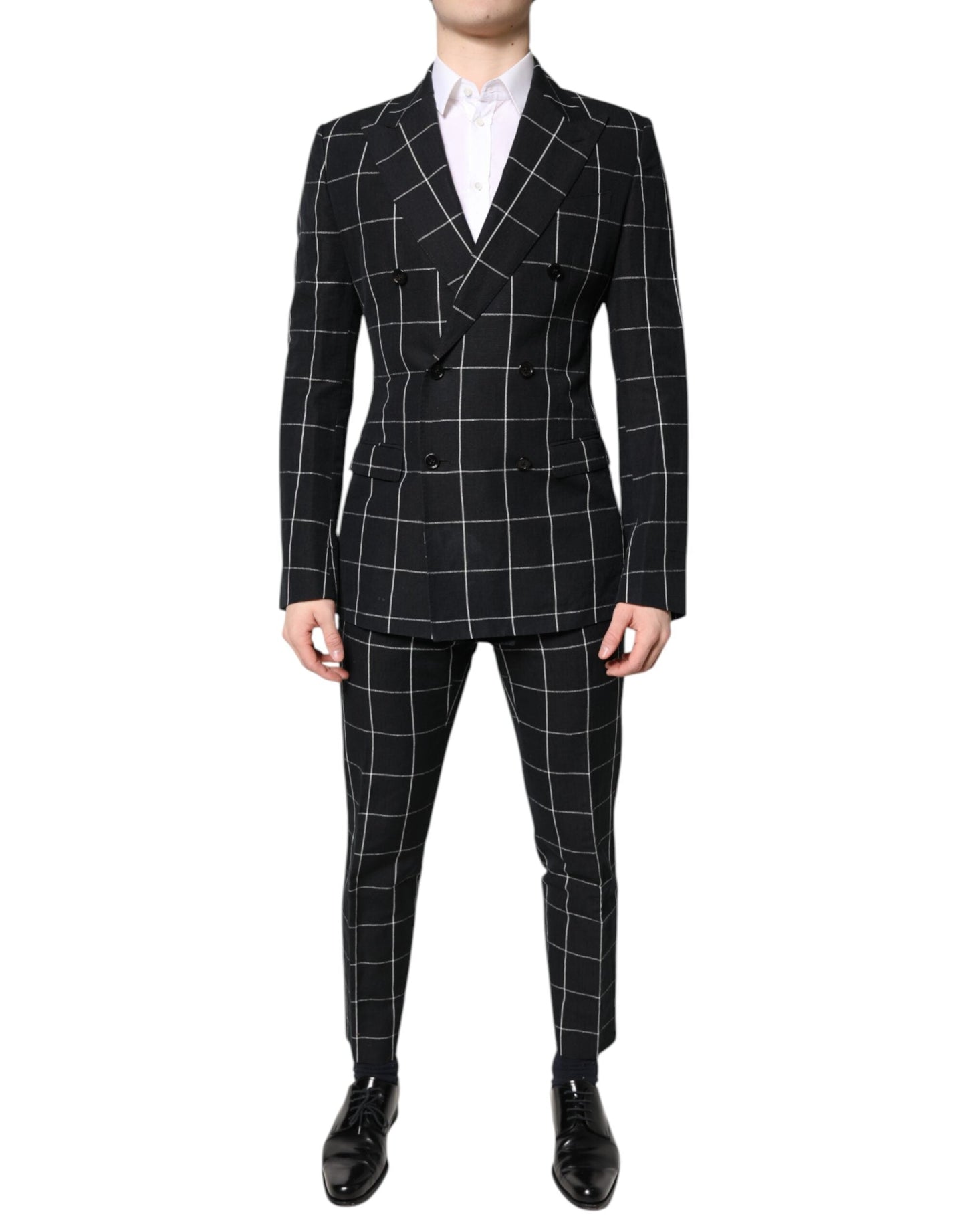Dolce & Gabbana Black TAORMINA Double Breasted 2 Piece Suit