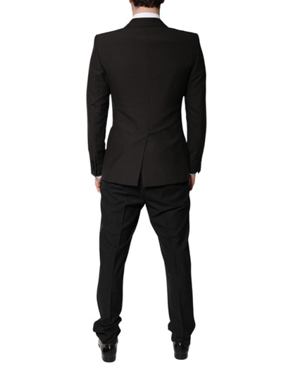 Dolce & Gabbana Black Single Breasted Formal 3 Piece Suit