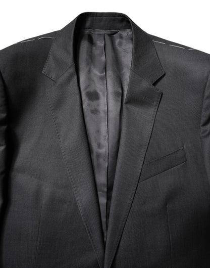 Dolce & Gabbana Dark Gray Wool Single Breasted 2 Piece Suit