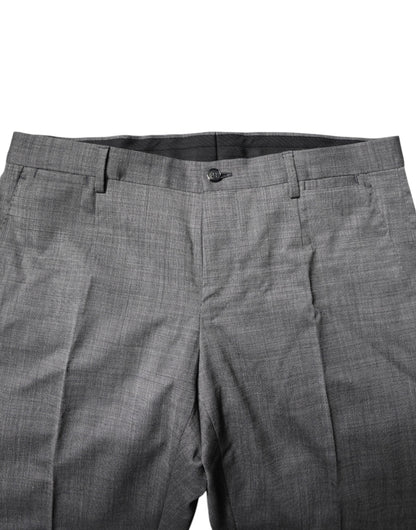 Dolce & Gabbana Gray Wool Single Breasted 2 Piece Suit