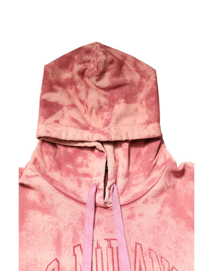Dolce & Gabbana Pink Wash DG MILANO Hooded Pullover Sweater