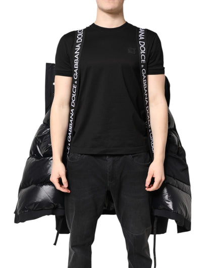 Dolce & Gabbana Black Nylon Full Zip Hooded Parka Jacket