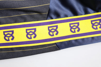 Dolce & Gabbana Black Striped Logo Full Zip Bomber Jacket