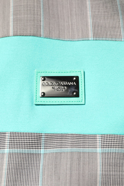 Dolce & Gabbana Multicolor Plaid Full Zip Windbreaker Jacket