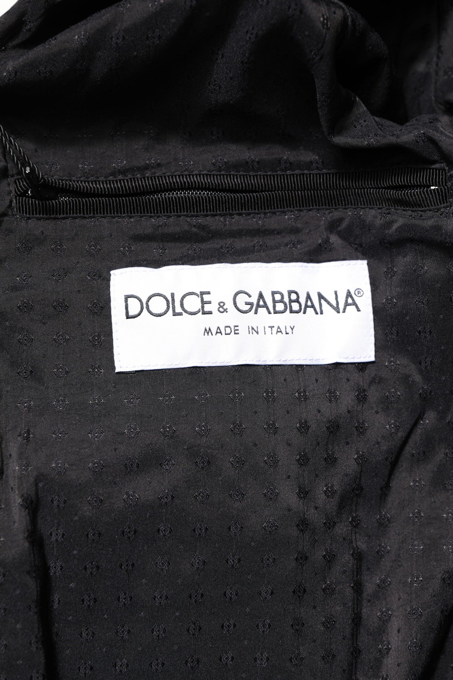 Dolce & Gabbana Black Lambskin Leather Full Zip Biker Jacket
