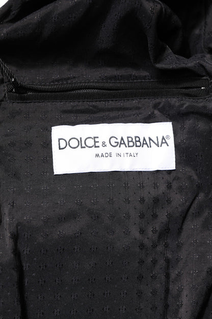 Dolce & Gabbana Black Lambskin Leather Full Zip Biker Jacket