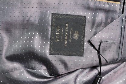 Dolce & Gabbana Black Striped SICILIA Formal 2 Piece Suit