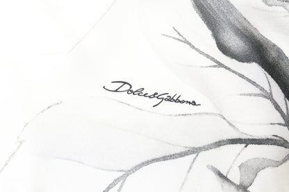 Dolce & Gabbana Ivory Silk Long Sleeves Men Casual Shirt