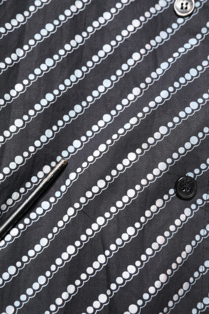 Dolce & Gabbana Black White Stripe Button Down Casual Shirt