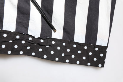 Dolce & Gabbana Black White Stripe Button Down Casual Shirt