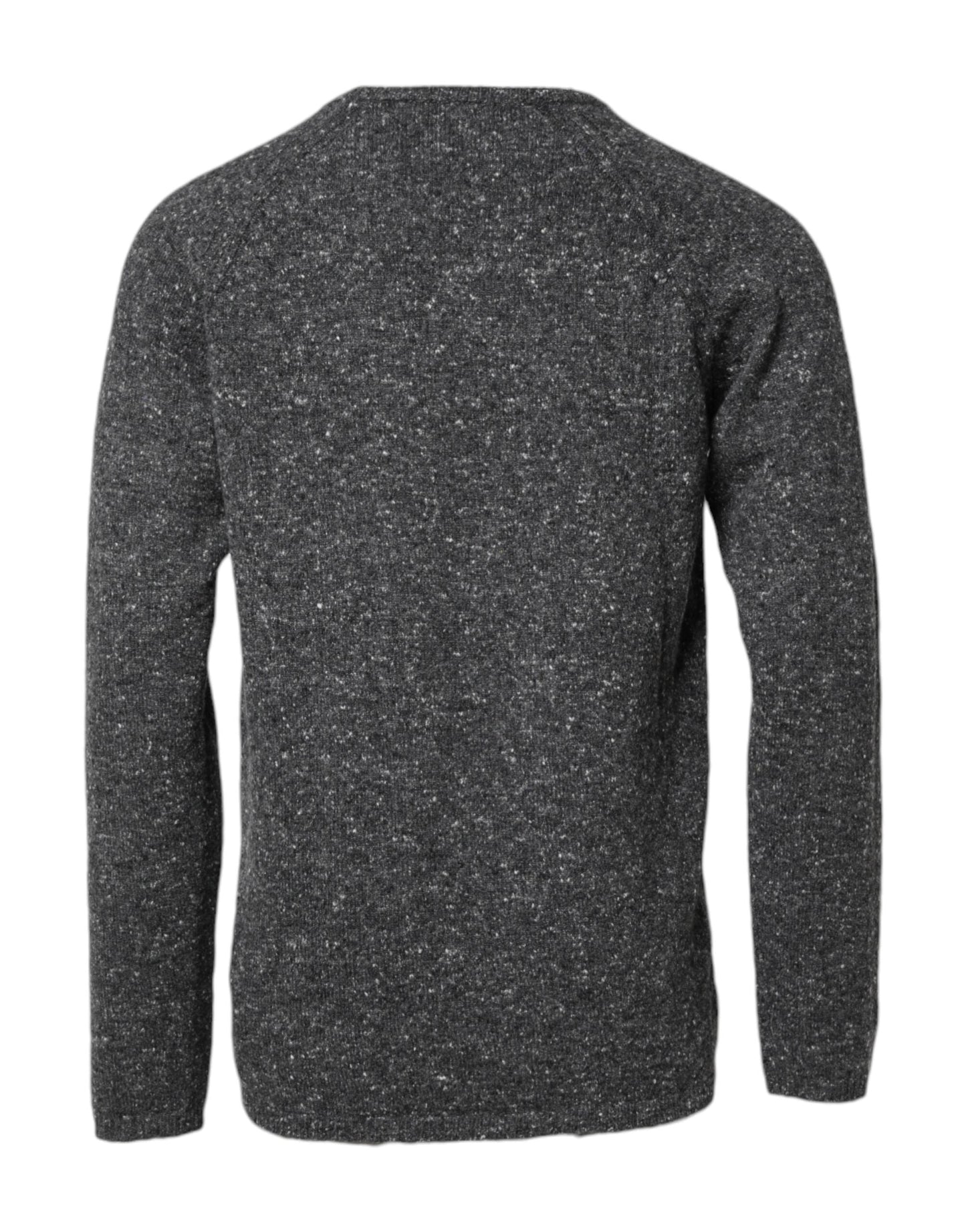 Dolce & Gabbana Gray Wool Knitted Round Neck Pullover Sweater