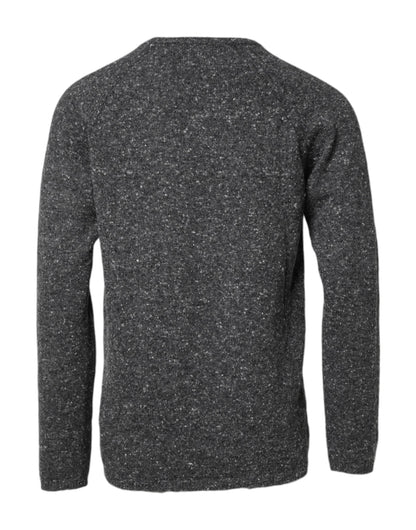 Dolce & Gabbana Gray Wool Knitted Round Neck Pullover Sweater