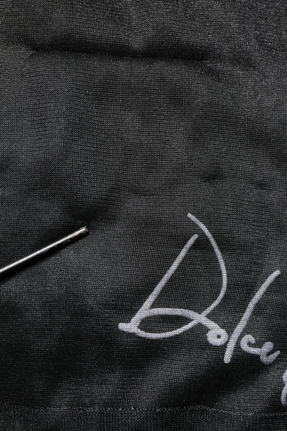 Dolce & Gabbana Black Logo Knitted Crewneck Pullover Sweater