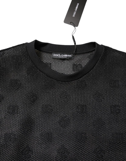 Dolce & Gabbana Black See Through Logo Short Sleeves T-shirt