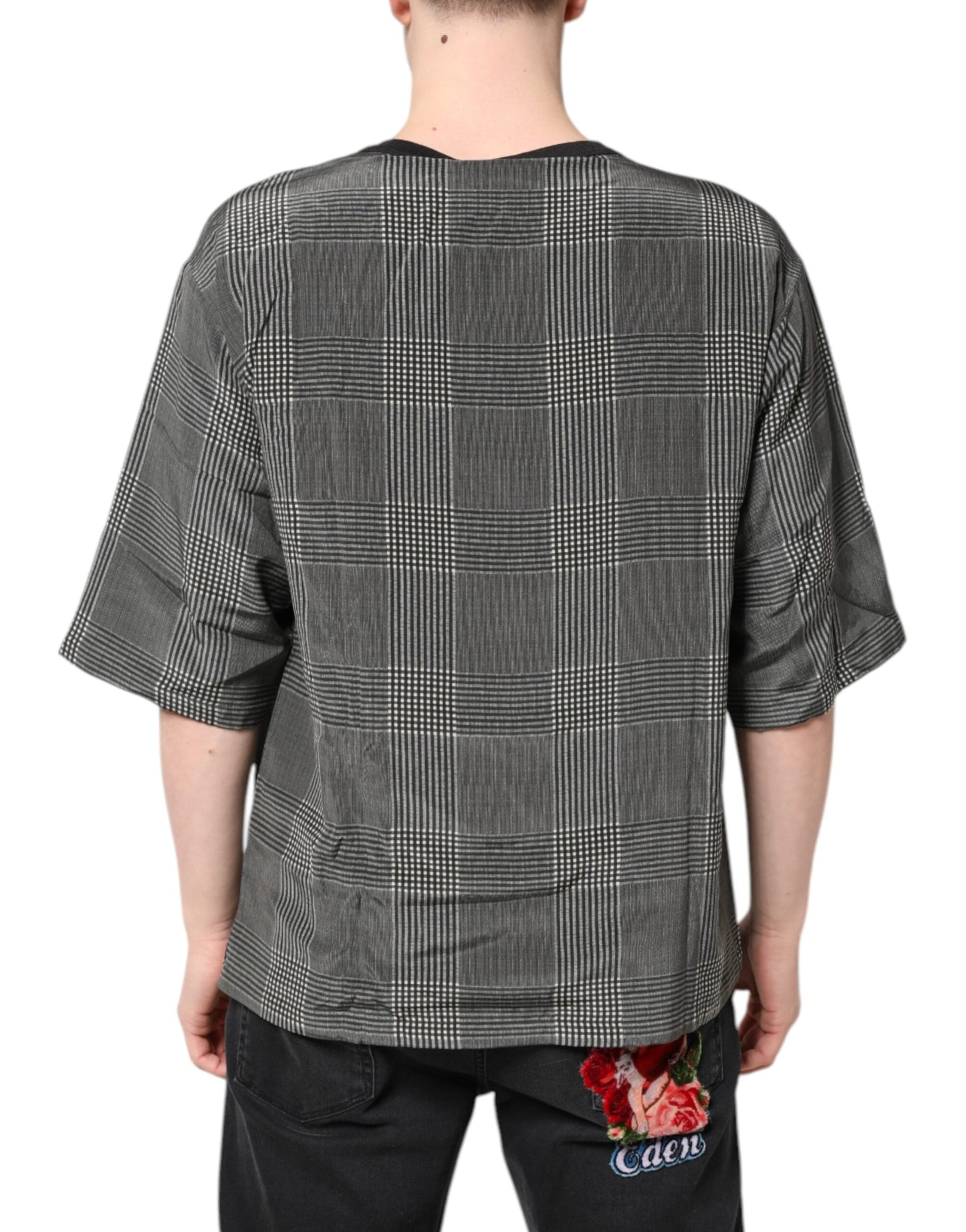 Dolce & Gabbana Black White Graphic Print Short Sleeve T-shirt