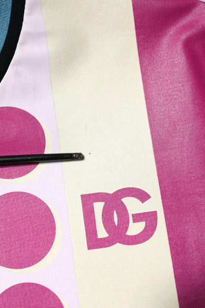 Dolce & Gabbana Multicolor Printed Logo Short Sleeve T-shirt