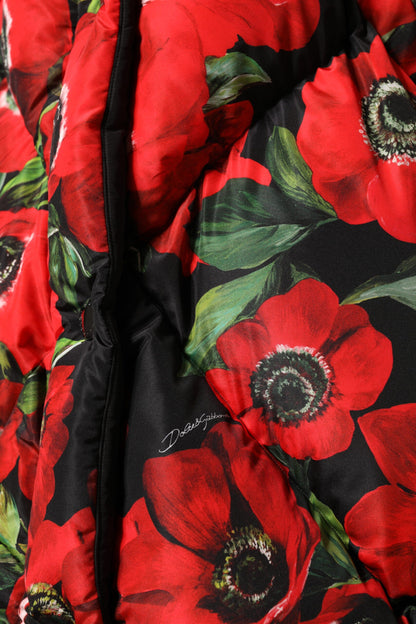 Dolce & Gabbana Multicolor Floral Full Zip Padded Jacket