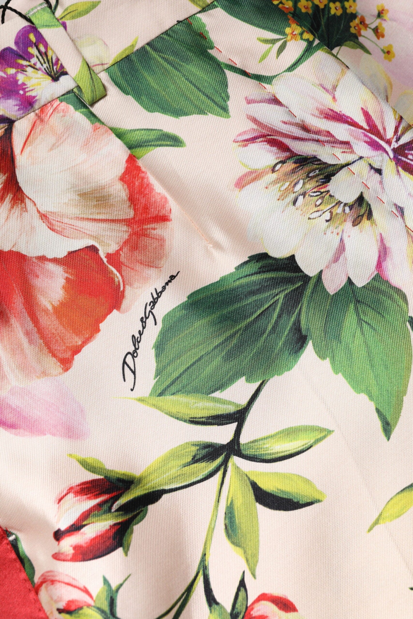 Dolce & Gabbana Multicolor Floral High Waist Straight Pants