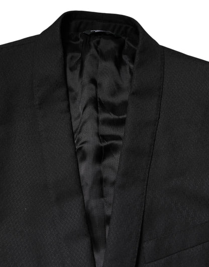 Dolce & Gabbana Black GOLD Single Breasted Suit Coat Blazer