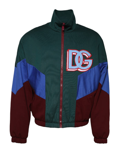Dolce & Gabbana Multicolor Cotton Logo Full Zip Jacket