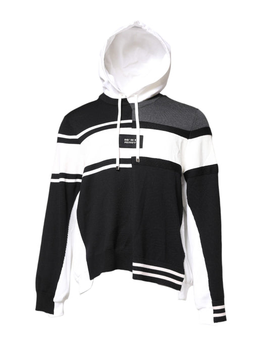 Dolce & Gabbana Multicolor Logo Pullover Hooded Sweater