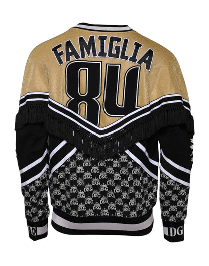 Dolce & Gabbana Multicolor Cotton Crew Neck Pullover Sweater