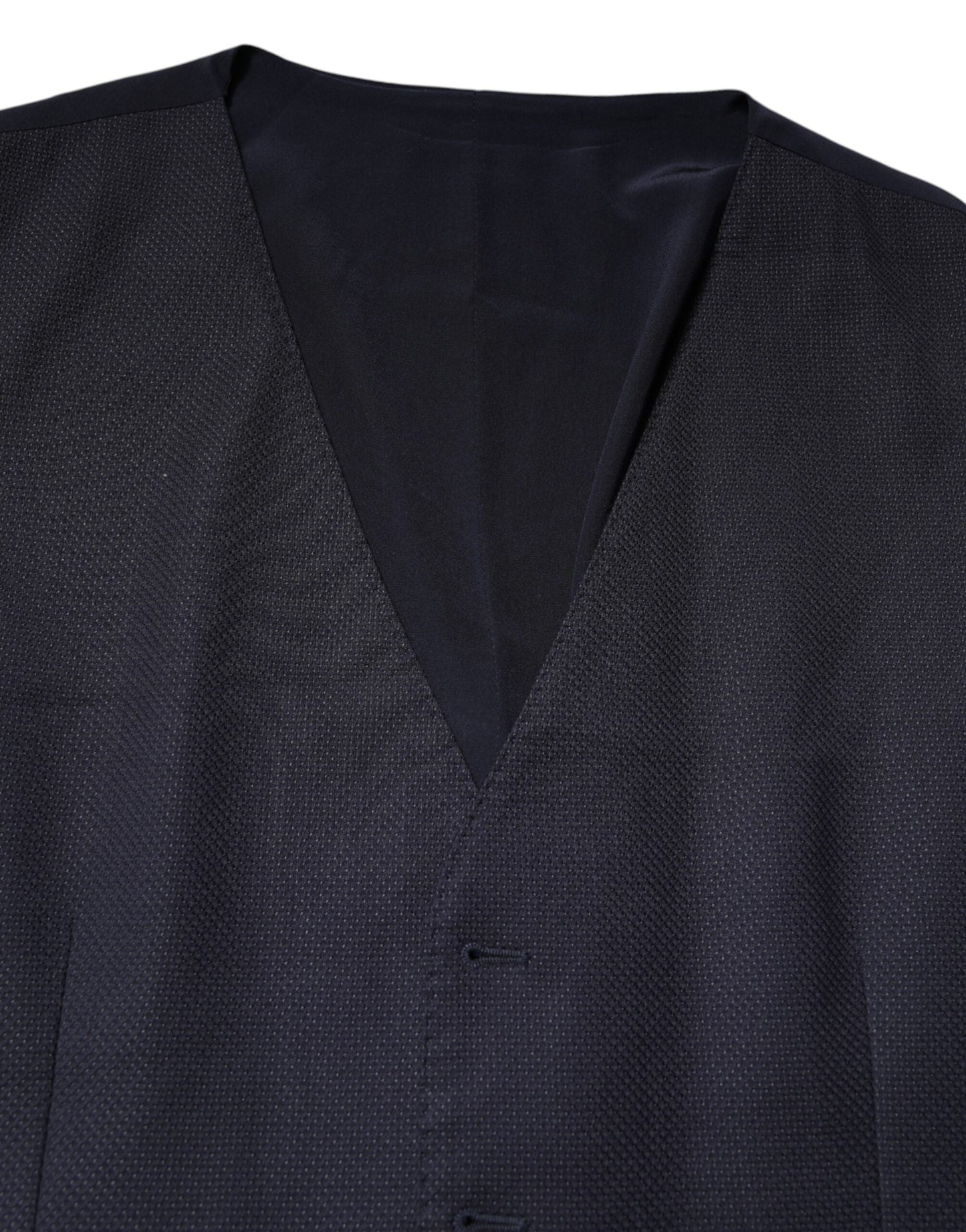 Dolce & Gabbana Black Wool Waistcoat Dress Formal Vest