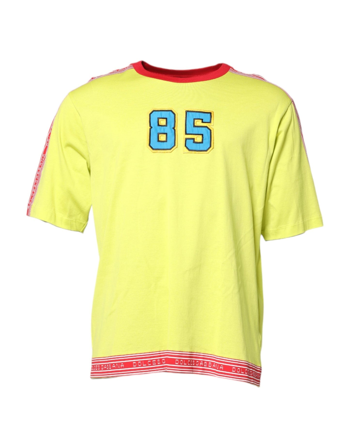 Dolce & Gabbana Green Cotton 85 Patch Crew Neck T-shirt