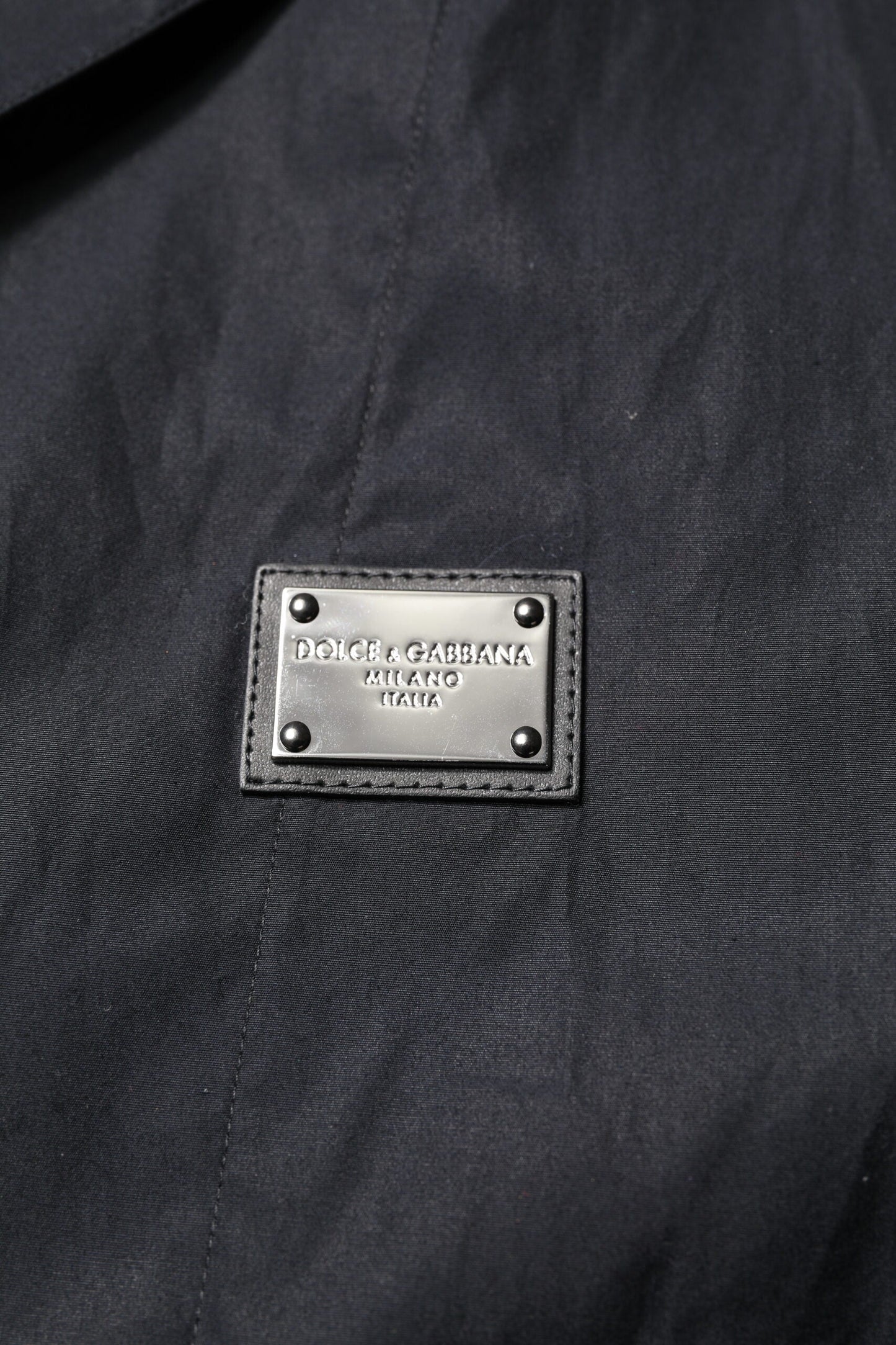 Dolce & Gabbana Black Short Sleeves Button Down Casual Shirt