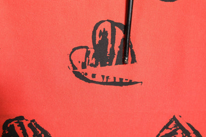 Dolce & Gabbana Red Cotton Short Sleeve DG Heart Logo T-shirt