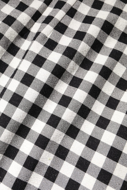 Dolce & Gabbana White Black Checkered Sleeveless Sheath Dress