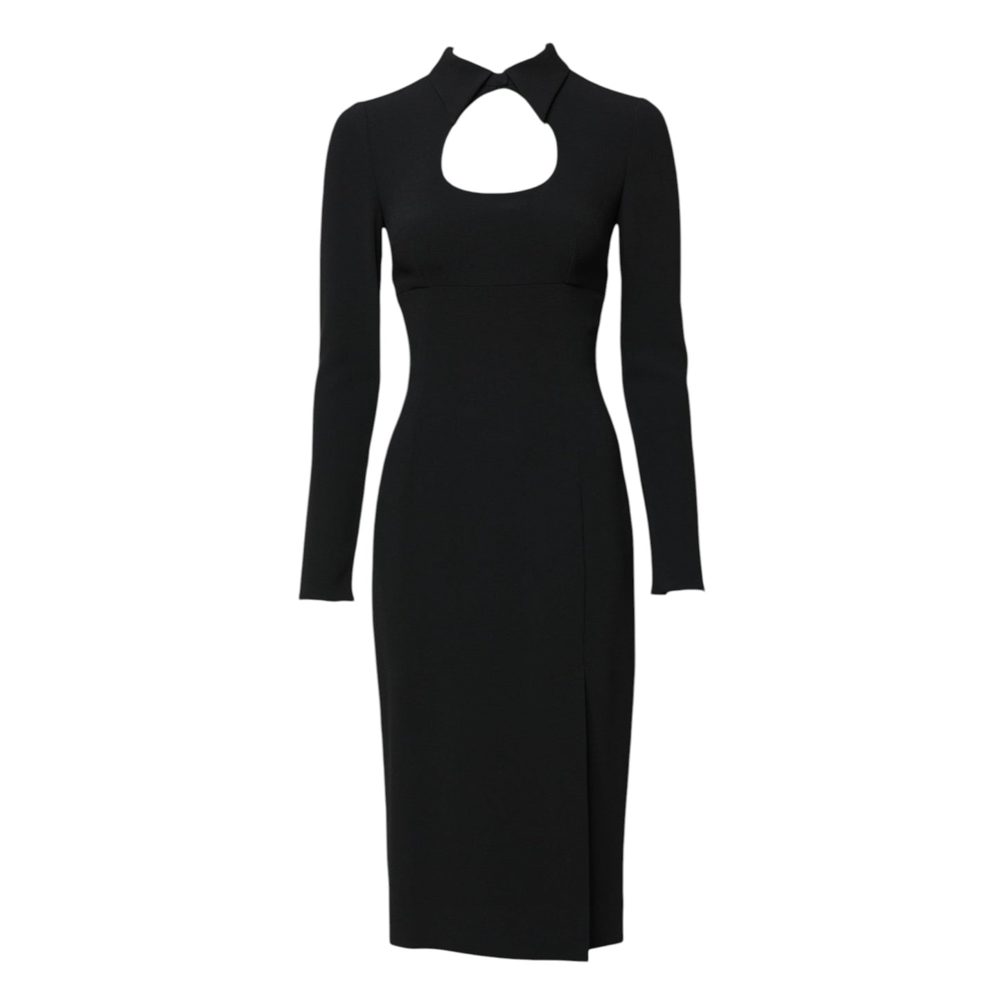 Dolce & Gabbana Black Long Sleeves Bodycon Sheath Midi Dress