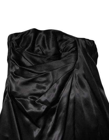 Dolce & Gabbana Black Strapless Sheath A-line Mini Dress