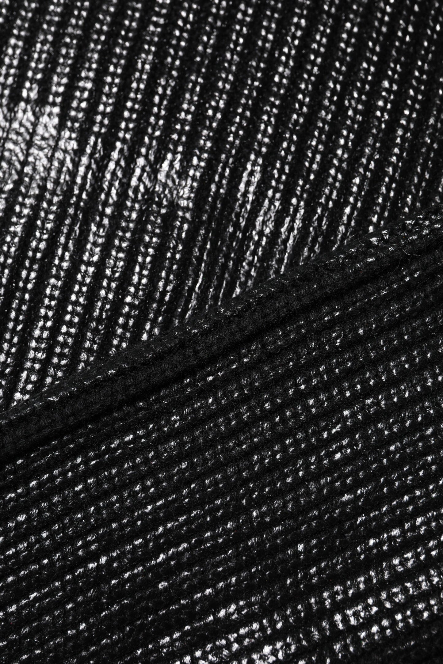 Dolce & Gabbana Black Wool Long Sleeve Turtleneck Cropped Top