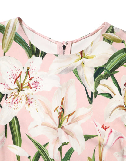 Dolce & Gabbana Multicolor Floral Print Round Neck Tank Top