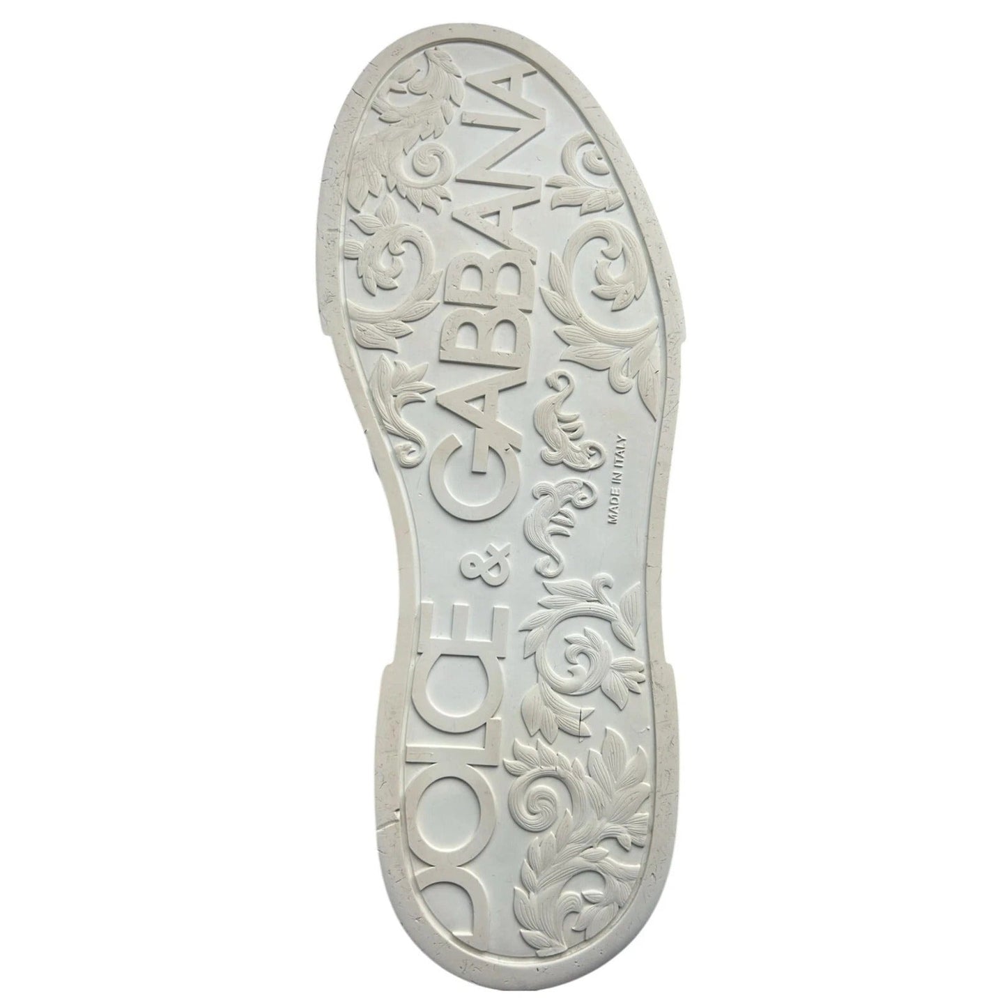 Dolce & Gabbana White Leather DG Logo Low Top Sneaker Shoes