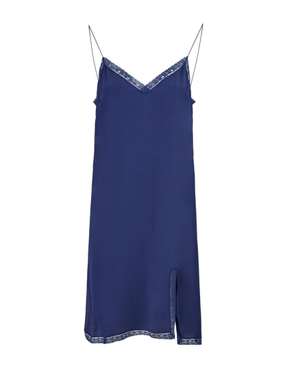Gucci Blu Viscose and Cotton Mid Long Dress