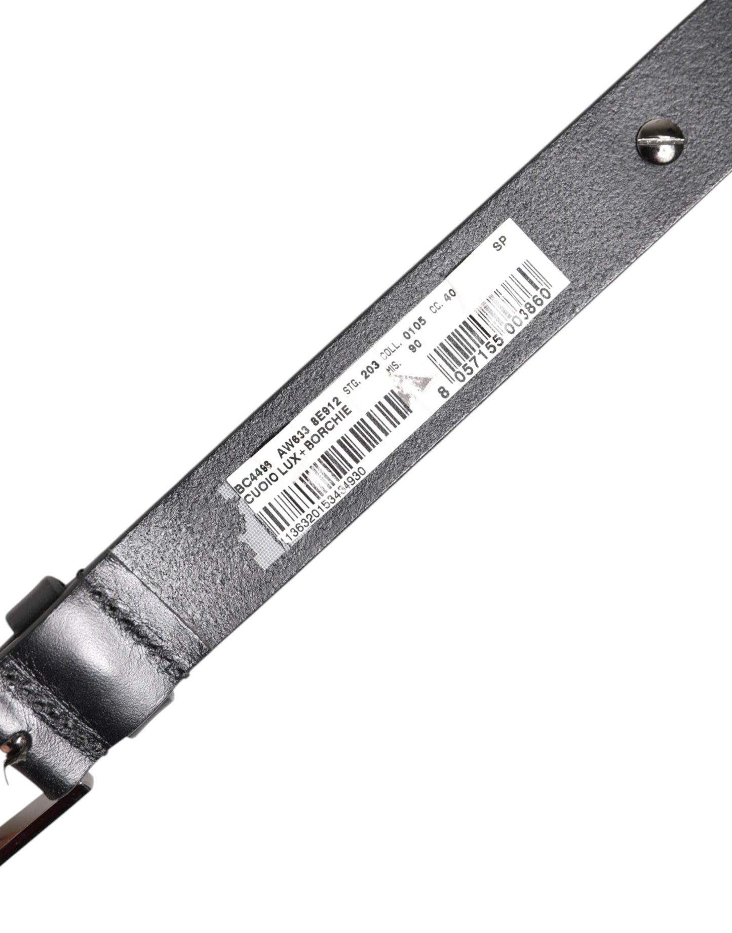 Dolce & Gabbana Black Luxury Leather DG Studs Buckle Belt