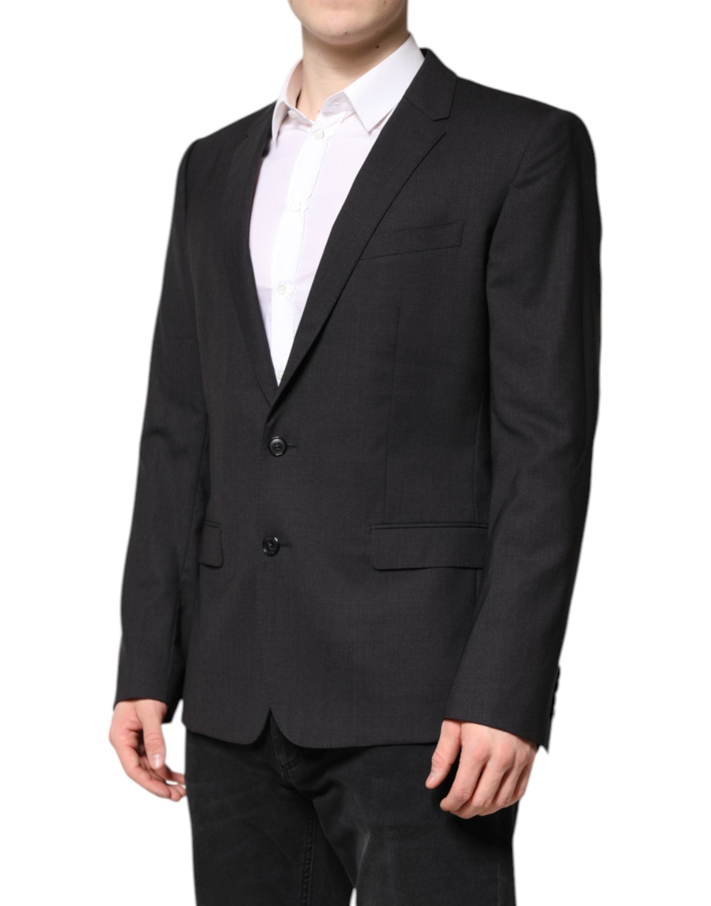 Dolce & Gabbana Dark Gray MARTINI Single Breasted Jacket