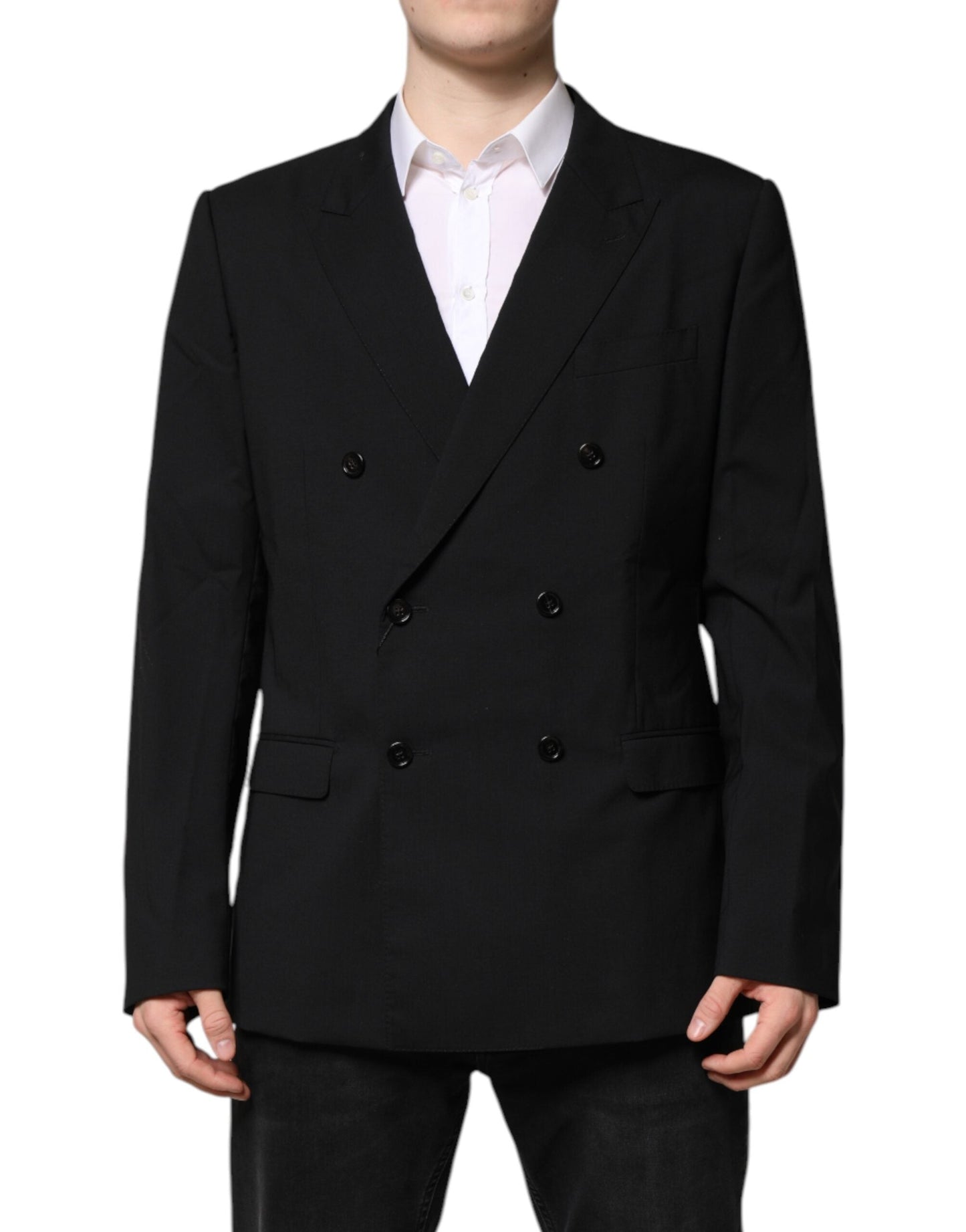Dolce & Gabbana Black MARTINI Double Breasted Suit Jacket