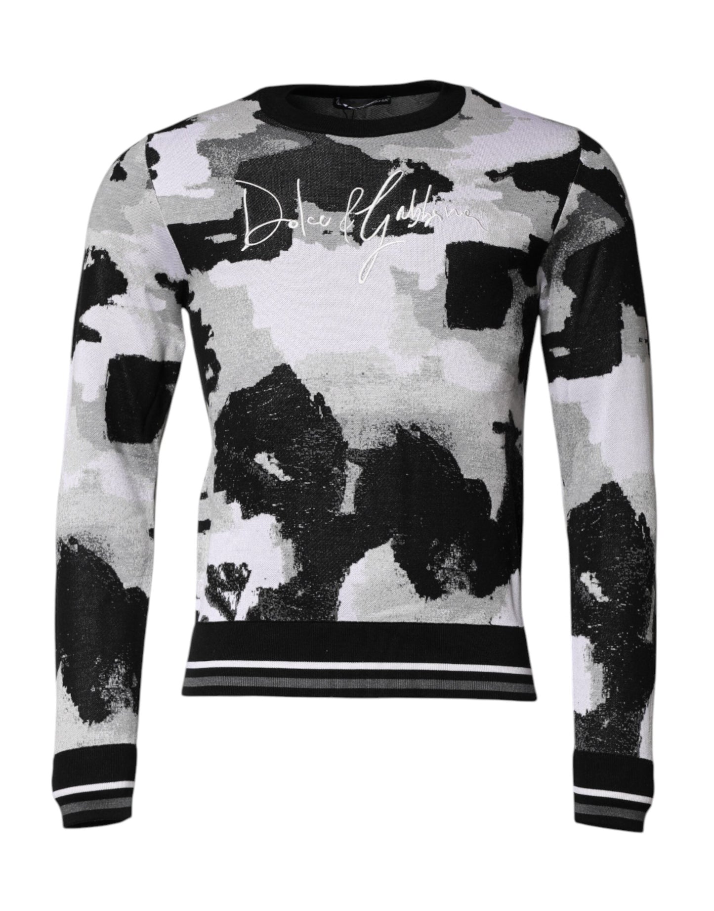 Dolce & Gabbana Multicolor Logo Crew Neck Pullover Sweater