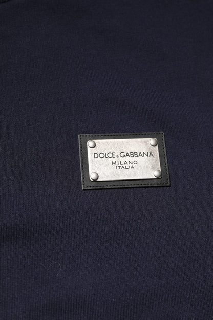 Dolce & Gabbana Dark Blue Logo Crew Neck Pullover Sweater